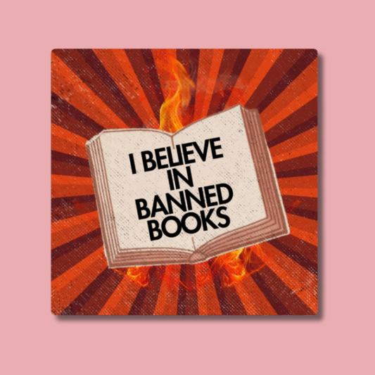 i believe in banned books sticker