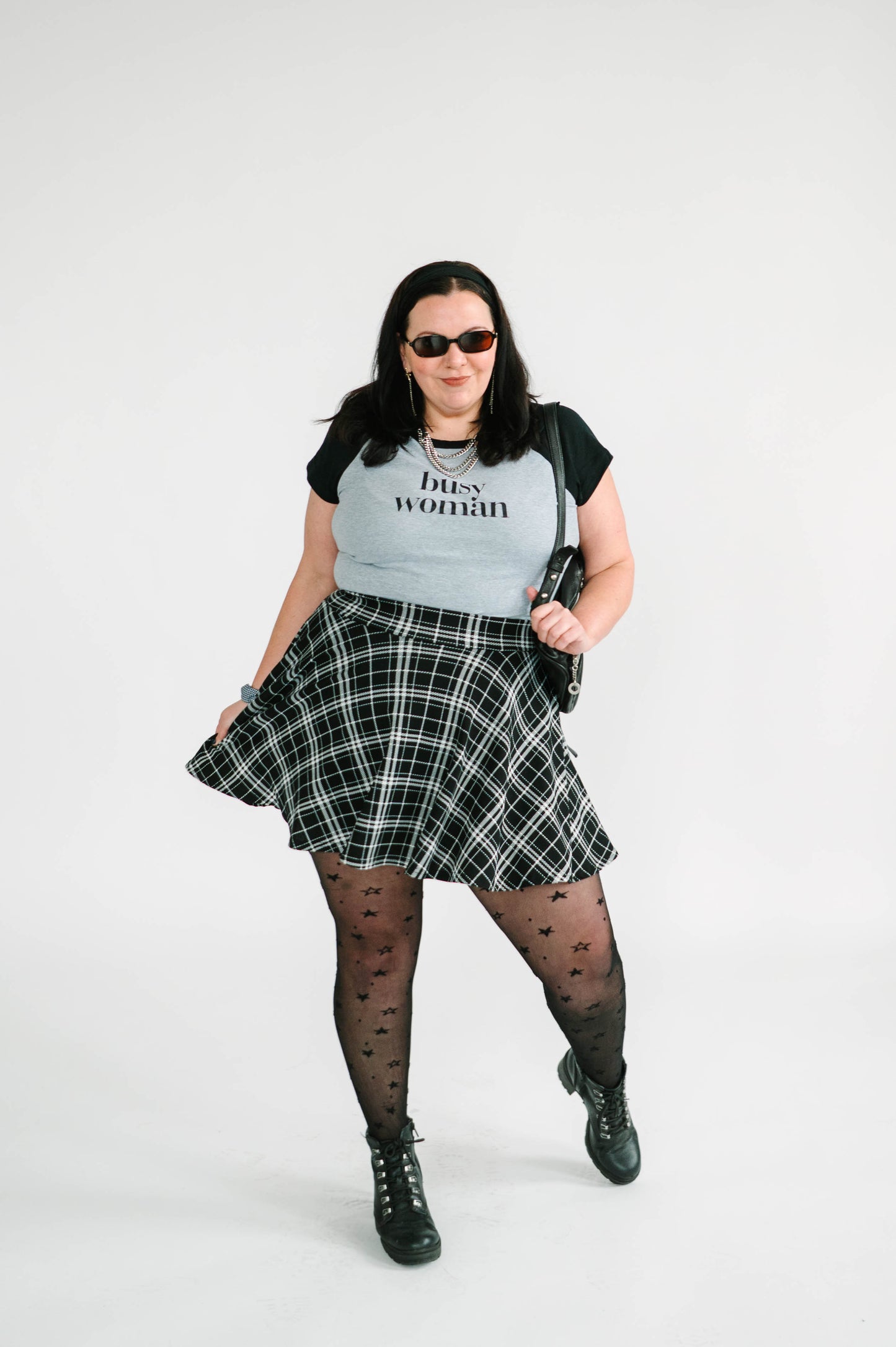 busy woman babydoll tee