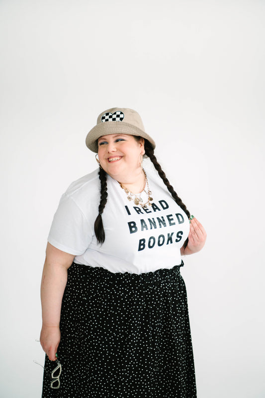 i read banned books cropped tee