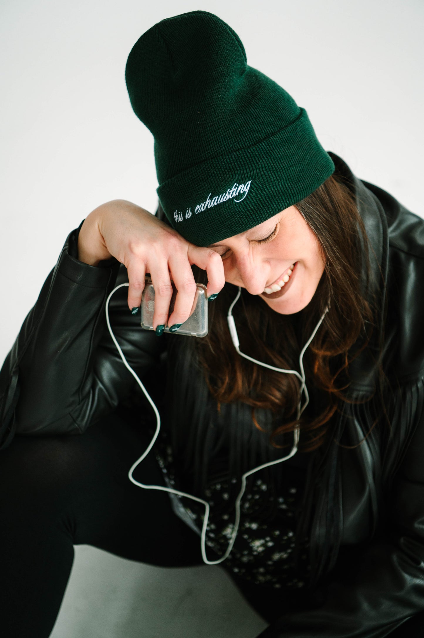 this is exhausting beanie