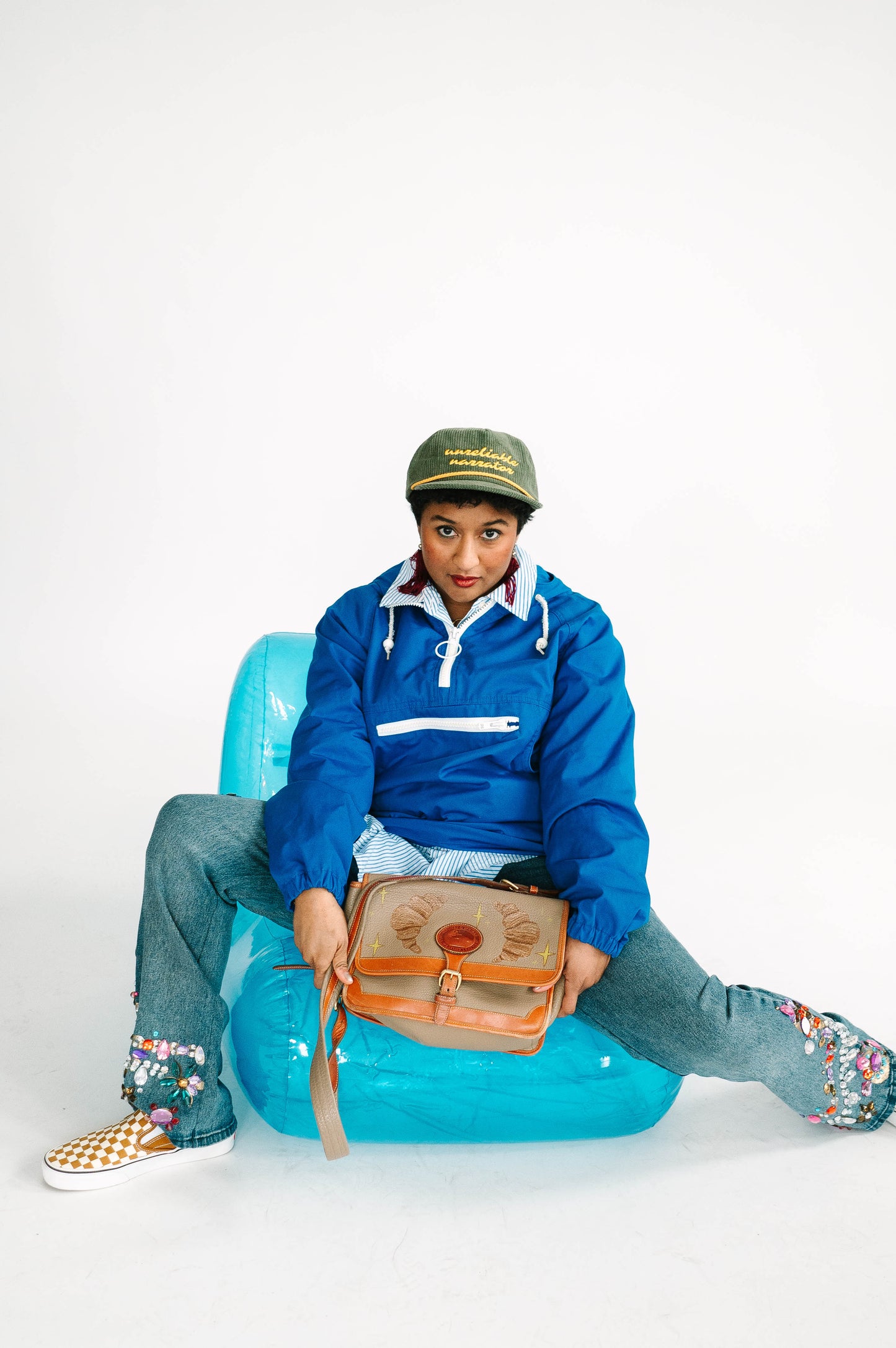 unreliable narrator corduroy snapback hat