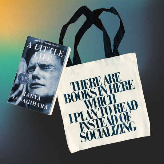 there are books in here book-perfect mini tote