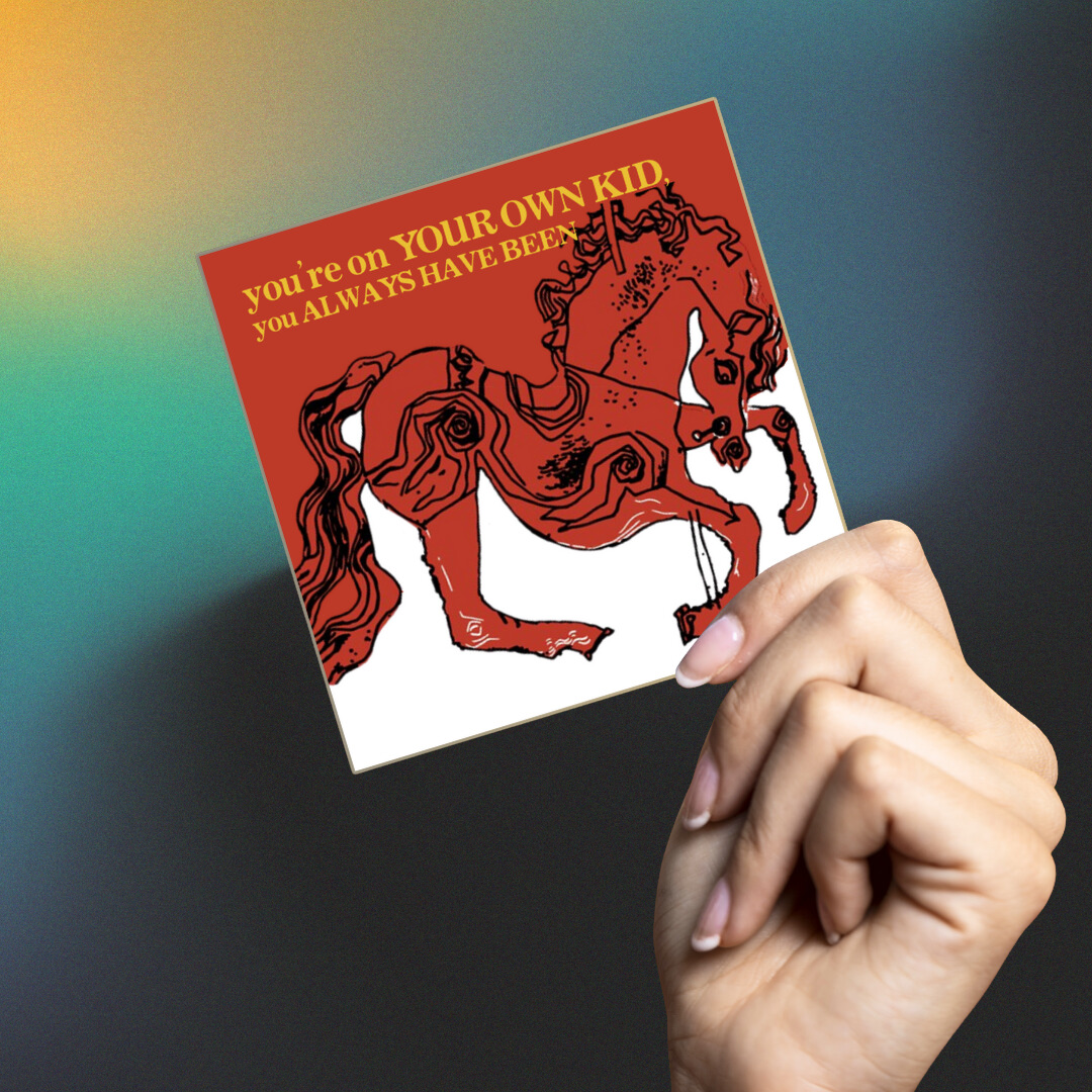 you're on your own kid // catcher in the rye mashup sticker