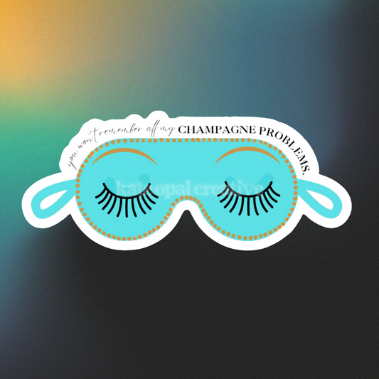 champagne problems // breakfast at tiffany's mashup sticker