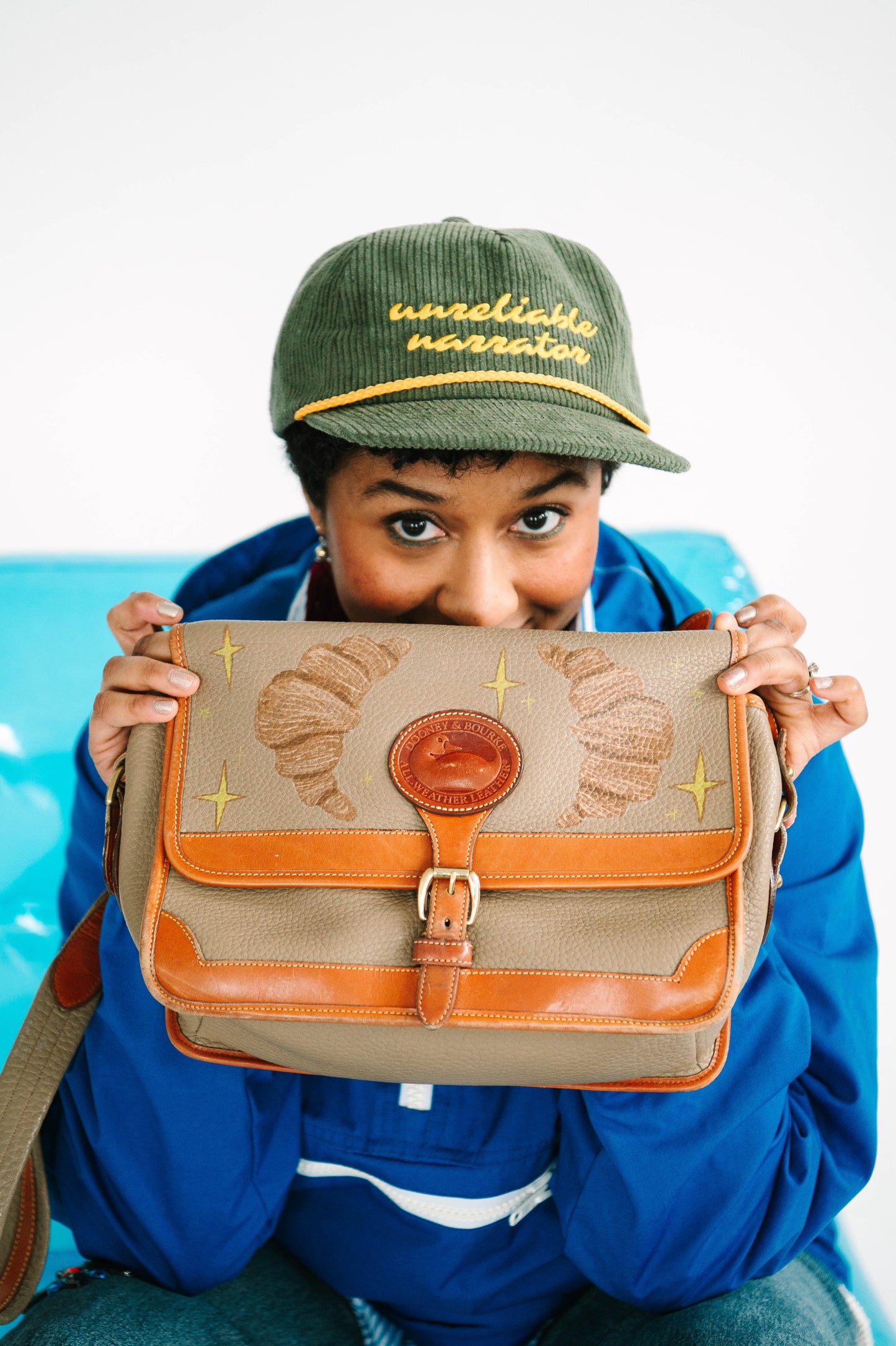 unreliable narrator corduroy snapback hat