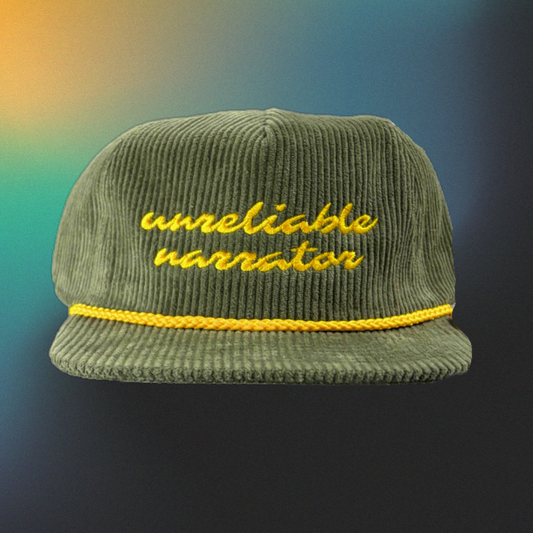 unreliable narrator corduroy snapback hat